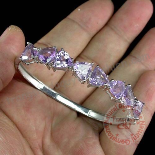 Vòng tay đá Amethyst thiên nhiên - MS: GEBAW033 Vòng tay đá Amethyst thiên nhiên - MS: GEBAW033