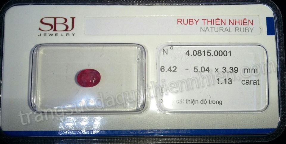 Đá Ruby thiên nhiên - MS : RU003 Đá Ruby thiên nhiên - MS : RU003