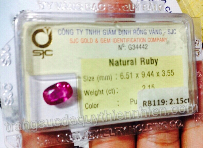 Ruby thiên nhiên - MS : SJCG34442 Ruby thiên nhiên - MS : SJCG34442