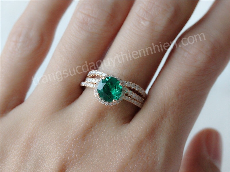 Nhẫn đá Hydroxit Emerald - MS: EMRW002 Nhẫn đá Hydroxit Emerald - MS: EMRW002