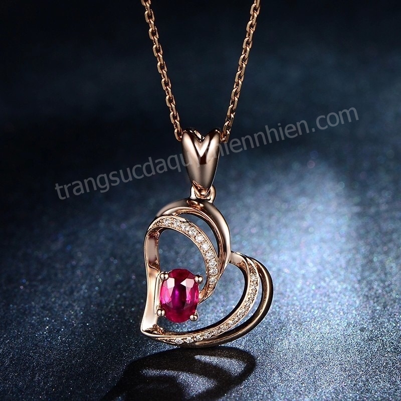 Mặt dây chuyền đá Ruby thiên nhiên - MS: RUPE030 Mặt dây chuyền đá Ruby thiên nhiên - MS: RUPE030