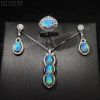 Bộ trang sức đá Opal thiên nhiên - MS: OPSET004 - anh 1 Bộ trang sức đá Opal thiên nhiên - MS: OPSET004 - anh 1