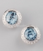 Bông tai đá Aquamarine thiên nhiên - MS: GEAQER007