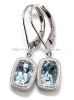 Bông tai đá Aquamarine thiên nhiên - MS: GEAQER009