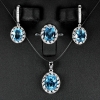 Bộ trang sức đá Topaz thiên nhiên - MS: TOSET010