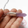 Mặt dây Nam tinh thể đá Amethyst thiên nhiên - MS: AmPEM001