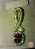 Mặt dây chuyền đá Garnet Rhodolite thiên nhiên - MS: TOURPE01