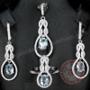 Bộ trang sức đá Topaz thiên nhiên - MS: TOSET013