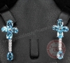 Bông tai đá Topaz thiên nhiên - MS: BTOER011