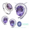 Bộ trang sức đá Amethyst thiên nhiên - MS: AMSET002