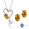 Bộ trang sức đá Citrine thiên nhiên - MS: CITSET002