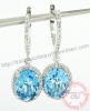 Bông tai đá Topaz thiên nhiên - MS: BTOER013