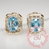 Bông tai đá Topaz thiên nhiên - MS: BTOER014