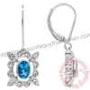 Bông tai đá Topaz thiên nhiên - MS: BTOER015