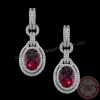 Bông tai đá Garnet Rhodolite thiên nhiên - MS: GARER027