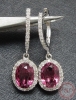 Bông tai đá Garnet Rhodolite thiên nhiên - MS: GARER030