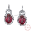 Bông tai đá Garnet Rhodolite thiên nhiên - MS: GARER031