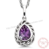 Mặt dây chuyền đá Amethyst thiên nhiên - MS: GEAMP038