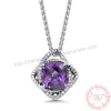 Mặt dây chuyền đá Amethyst thiên nhiên - MS: GEAMP045