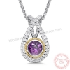 Mặt dây chuyền đá Amethyst thiên nhiên - MS: GEAMP050