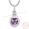 Mặt dây chuyền đá Amethyst thiên nhiên - MS: GEAMP051