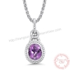 Mặt dây chuyền đá Amethyst thiên nhiên - MS: GEAMP052