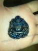 Tượng Phật Di Lặc đá Sapphire thiên nhiên - MS:GE025