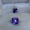 Bộ trang sức đá Amethyst thiên nhiên - MS: XTAMSET001