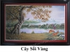 Tranh đá quý Lục Yên \"CÂY SỒI VÀNG\" Size 70x120cm