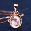 Mặt dây đá Rose Quartz thiên nhiên - MS: RQPE001