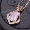 Mặt dây đá Rose Quartz thiên nhiên - MS: RQPE002