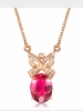 Mặt dây chuyền đá Garnet Rhodolite thiên nhiên - MS: TOURPE014