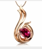 Mặt dây chuyền đá Garnet Rhodolite thiên nhiên - MS: TOURPE015