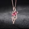 Mặt dây chuyền đá Garnet Rhodolite thiên nhiên - MS: TOURPE018