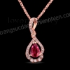 Mặt dây chuyền đá Garnet Rhodolite thiên nhiên - MS: TOURPE019