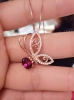 Mặt dây chuyền đá Garnet Rhodolite thiên nhiên - MS: TOURPE021