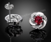 Bông tai đá Garnet Rhodolite thiên nhiên - MS: GARER026