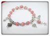 CHUỖI ĐÁ ĐÀO HOA RHODOCHROSITE THIÊN NHIÊN + CHARM BẠC CAO CẤP - MS: GEP044