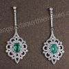 Bông tai đá Emerald thiên nhiên - MS: EMER038