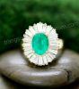 Nhẫn đá Emerald Ngọc lục bảo thiên nhiên - MS: XTEMRW008