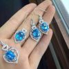 Bộ trang sức đá Topaz thiên nhiên - MS: TOSET016