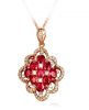 Mặt dây chuyền đá Ruby thiên nhiên - MS: RUPE054