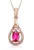 Mặt dây chuyền đá Ruby thiên nhiên - MS: RUPE056