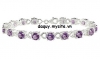 Lắc tay đá Amethyst thiên nhiên - MS: GEBAW048