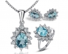 Bộ trang sức đá Topaz  thiên nhiên - MS: TOSET002