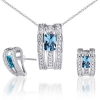 Bộ trang sức đá Topaz thiên nhiên - MS: TOSET004