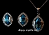 Bộ trang sức đá Topaz thiên nhiên - MS: TOSET001