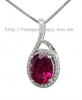 Mặt dây chuyền đá Garnet Rhodolite thiên nhiên - MS: TOURPE009