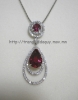 Mặt dây chuyền đá Garnet Rhodolite thiên nhiên - MS: TOURPE010